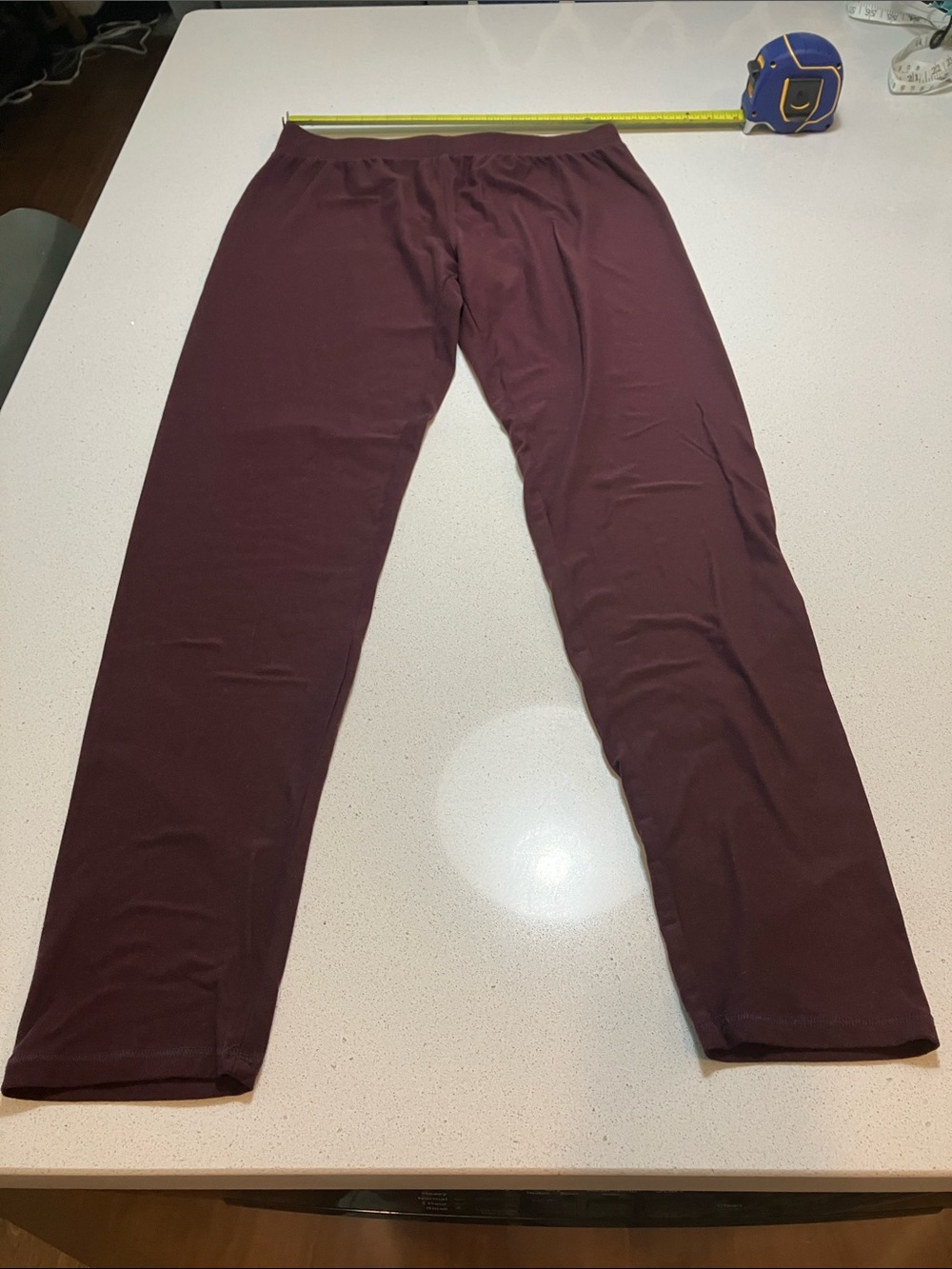 Maurices Women's Leggings - Deep Maroon size Medium